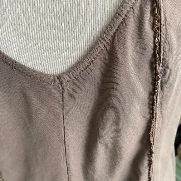 NWT TRANSIT PAR SUCH halter neck open back taupe tan dress large new with tags - Picture 6 of 9